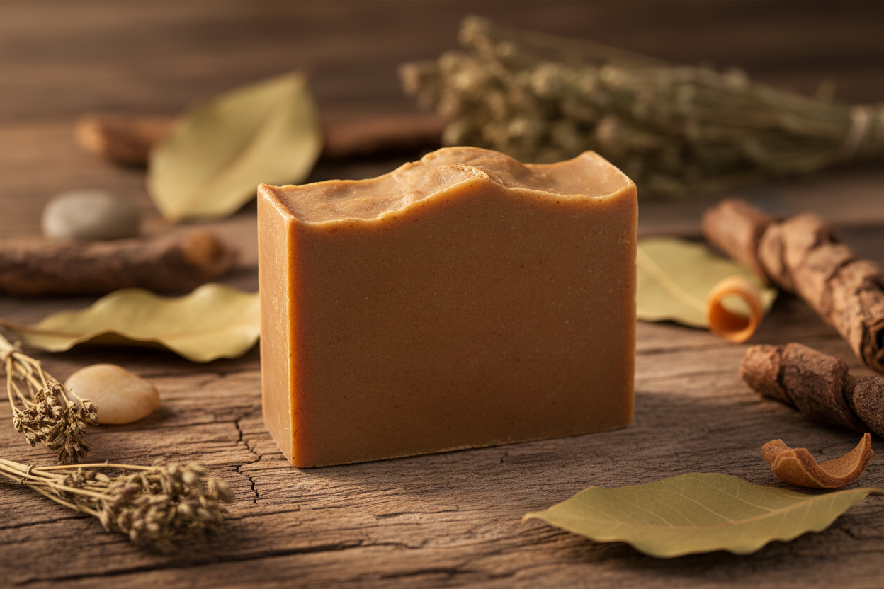 create a picture of African musk soap