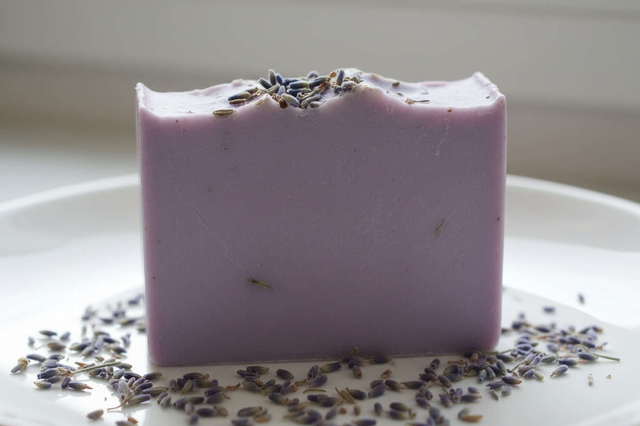 Create a picture of Lavendar soap